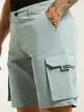 Mist Grey 5 Pockets Cargo Shorts