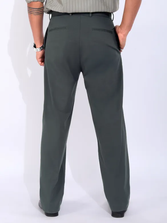 Dark Grey Relaxed Fit Korean Pants