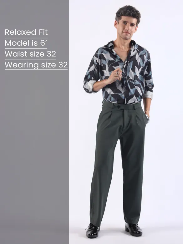 Dark Grey Relaxed Fit Korean Pants