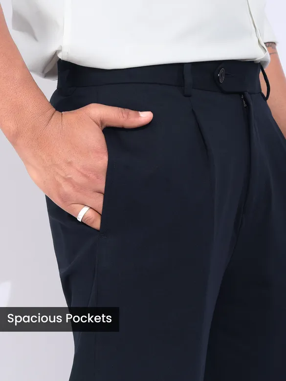 Navy Relaxed Fit Korean Pants