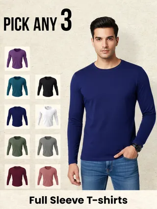 Shop beyoung full sleeves t-shirts for men combo collection, 
