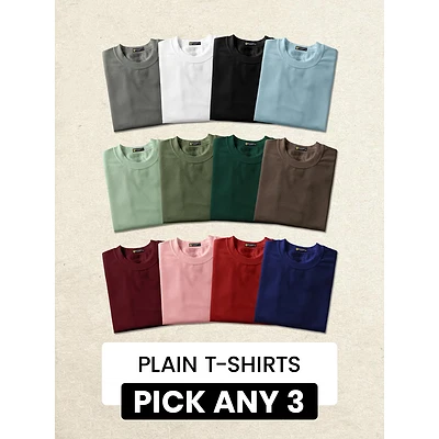 latest plain tshirts combo online at beyoung, 