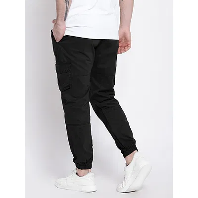 Black Dual Pocket Cargo Joggers
