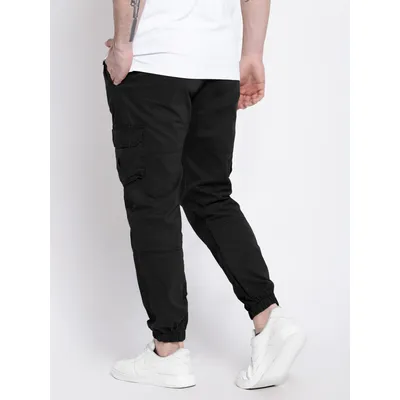 Black Dual Pocket Cargo Joggers