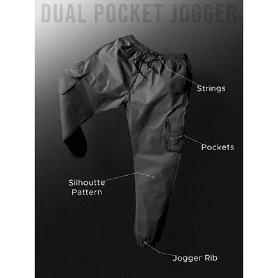 Black Dual Pocket Cargo Joggers