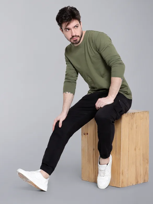 Buy Black Heavy Gauge Cargo Joggers