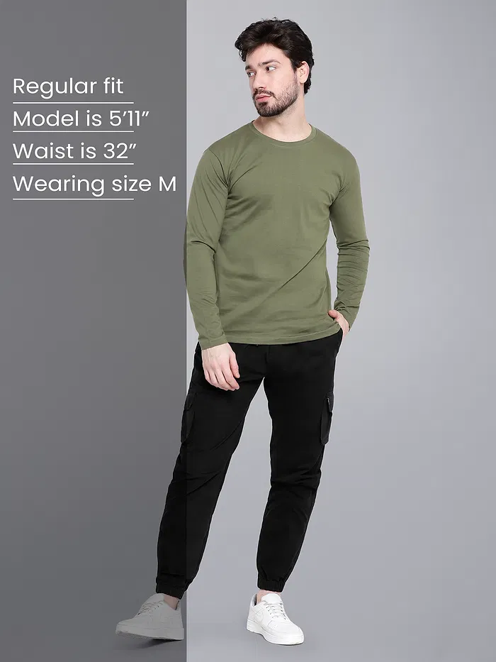 Black Heavy Gauge Cargo Joggers