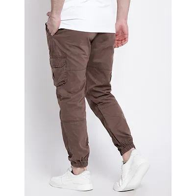 Caramel Brown Dual Pocket Cargo Joggers