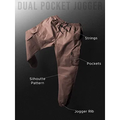 Caramel Brown Dual Pocket Cargo Joggers
