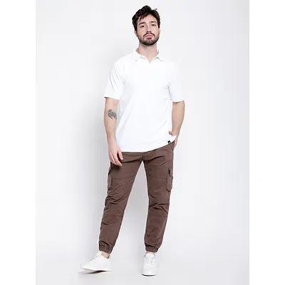 Caramel Brown Dual Pocket Cargo Joggers