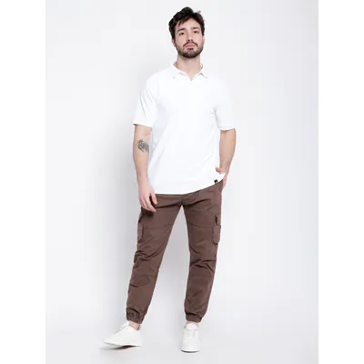 Caramel Brown Dual Pocket Cargo Joggers
