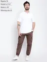Caramel Brown Heavy Gauge Cargo Joggers