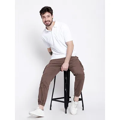 Caramel Brown Dual Pocket Cargo Joggers