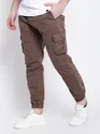 Caramel Brown Heavy Gauge Cargo Joggers