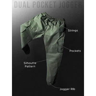 Crocodile Green Dual Pocket Cargo Joggers