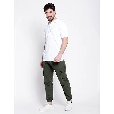 Crocodile Green Dual Pocket Cargo Joggers