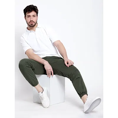 Crocodile Green Dual Pocket Cargo Joggers