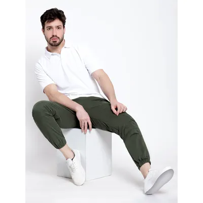 Crocodile Green Dual Pocket Cargo Joggers