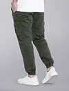 Crocodile Green Heavy Gauge Cargo Joggers