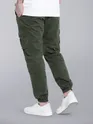 Crocodile Green Heavy Gauge Cargo Joggers