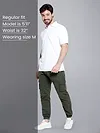 Crocodile Green Heavy Gauge Cargo Joggers