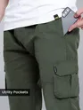 Shop Crocodile Green Heavy Gauge Cargo Joggers