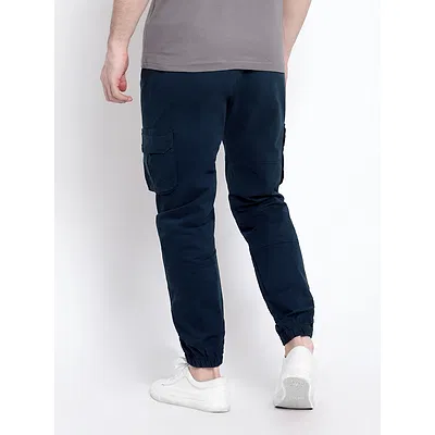 Dark Space Blue Dual Pocket Cargo Joggers