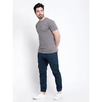 Dark Space Blue Dual Pocket Cargo Joggers
