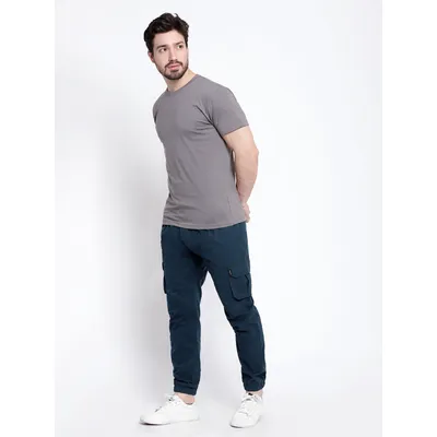 Dark Space Blue Dual Pocket Cargo Joggers
