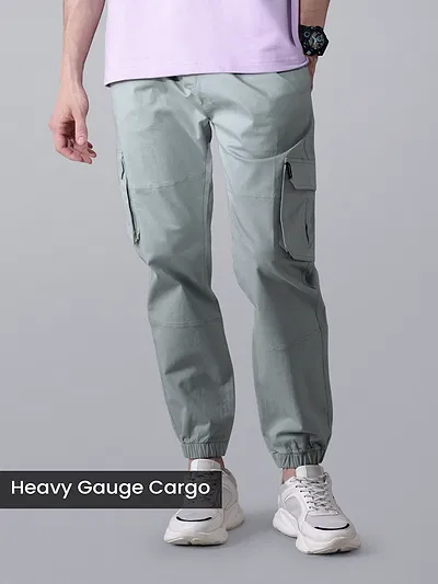 grey joggers for men in cotton fabric with adjustable drawstrings and spacious pockets for casual style, 