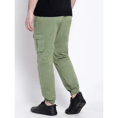 Pale Olive Dual Pocket Cargo Joggers
