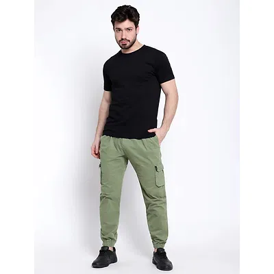 Pale Olive Dual Pocket Cargo Joggers