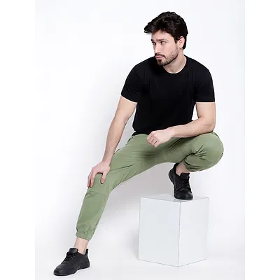 Pale Olive Dual Pocket Cargo Joggers