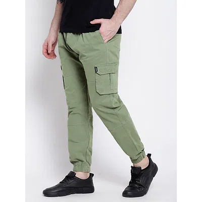 Pale Olive Dual Pocket Cargo Joggers