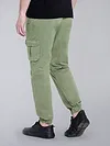 Pale Olive Heavy Gauge Cargo Joggers