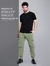 Pale Olive Heavy Gauge Cargo Joggers