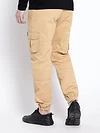 Tan Yellow Dual Pocket Cargo Joggers