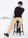 Tan Yellow Dual Pocket Cargo Joggers