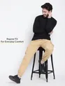 Tan Yellow Dual Pocket Cargo Joggers