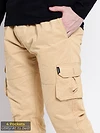 Tan Yellow Dual Pocket Cargo Joggers