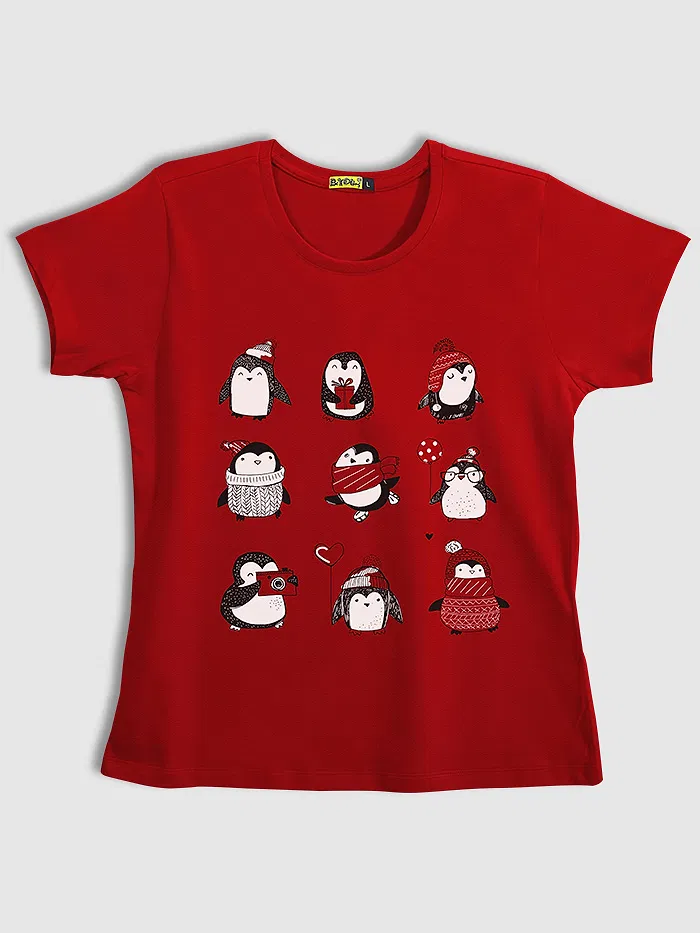 Holiday Penguin T-shirts for Girls