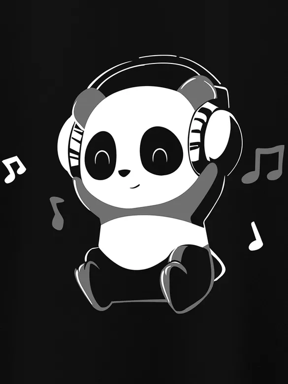 Music Panda T-shirts for Girls