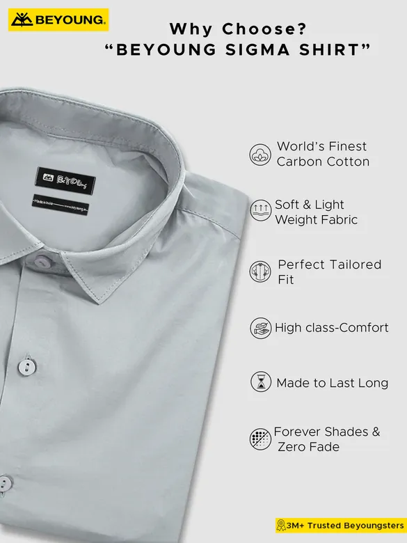 Elephant Grey - Formal Shirts For Men