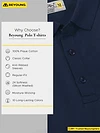 Pack of 3-Polo T-shirts Combo Navy Blue,French Wine,Melange Charcoal
