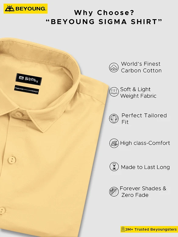 Pale Yellow - Formal Shirts For Men