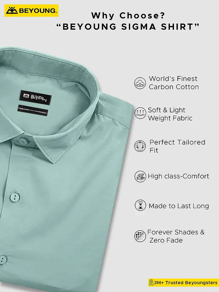 Pistachio Green - Formal Shirts For Men