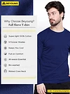 Plain Navy Blue Long Sleeves T-shirt