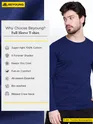 Plain Navy Blue Full Sleeves T-shirts