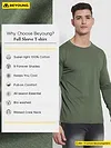 Plain Olive Green Full Sleeves T-shirt