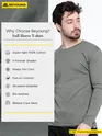 Plain Space Grey Full Sleeves T-shirts